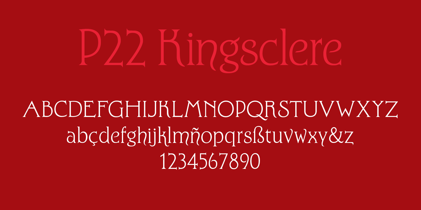 Beispiel einer P22 Kingsclere-Schriftart #5